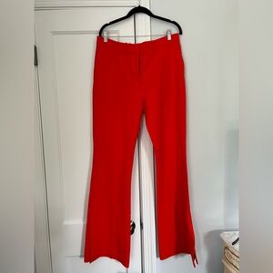Victoria Beckham Vibrant Red Orange Pants